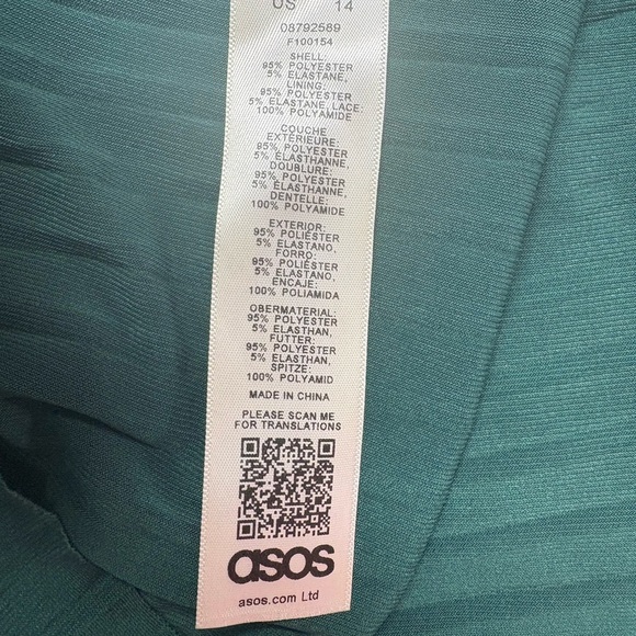 NWT ASOS Green Ruched Sweetheart Midi Dress - Picture 5 of 5